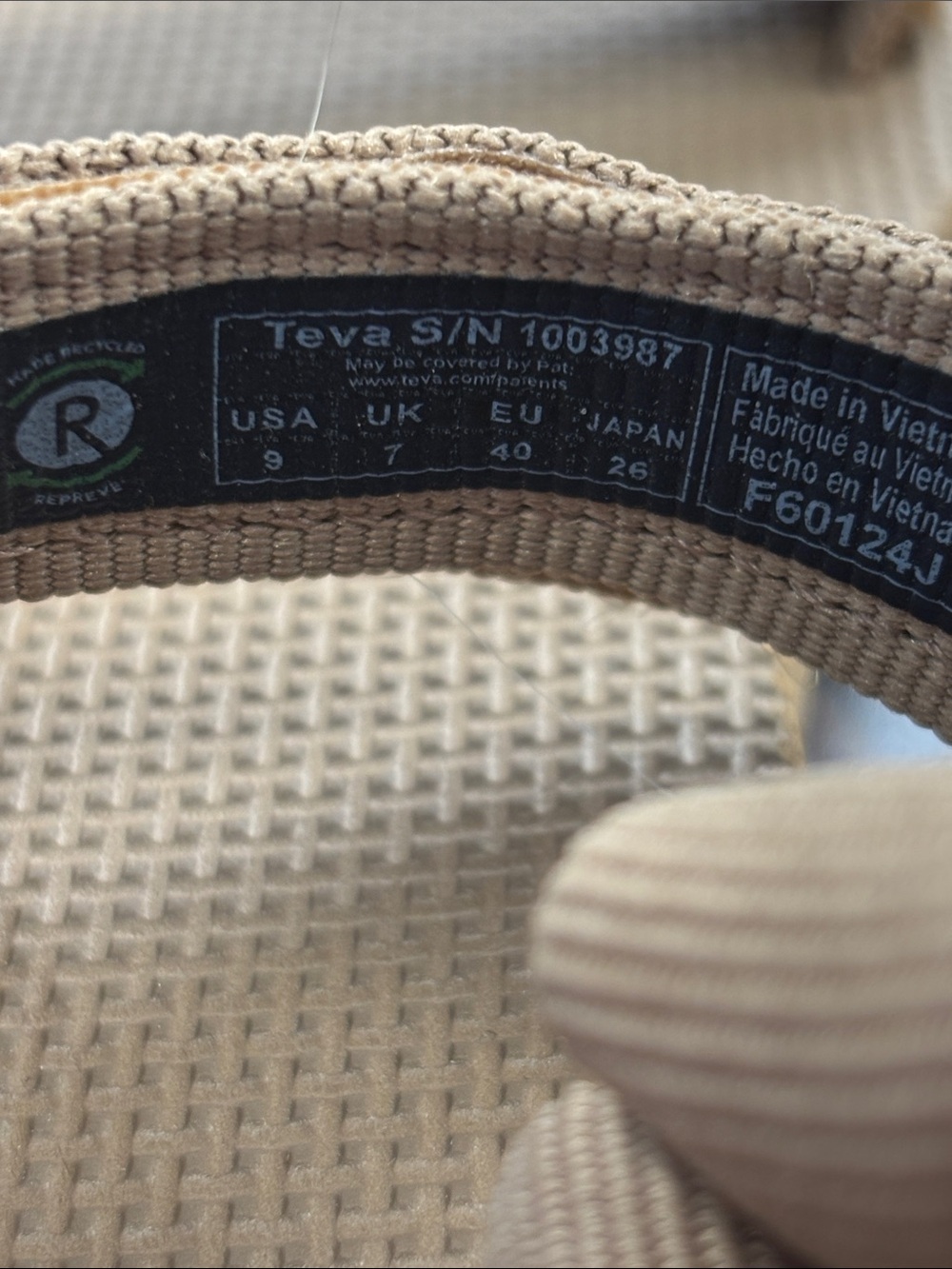 Teva - Womens Original Universal Sandal, size 9 US womens, color brown. - Picture 5 of 5